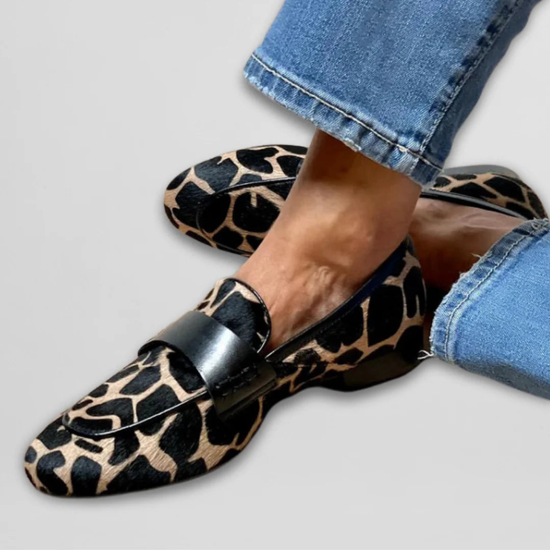 Rebeca | Mocasines con estampado animal