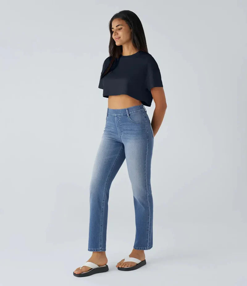 Elise | Pantalones de cintura alta elásticos y cómodos