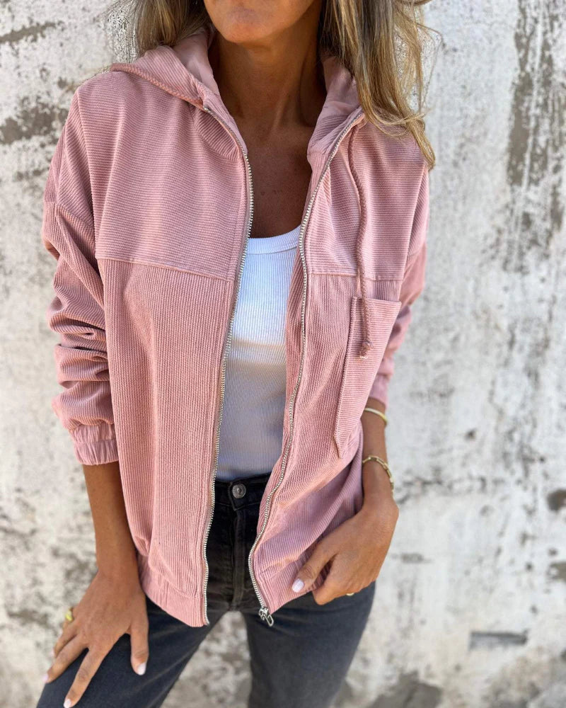 Ana | Chaqueta de pana con capucha a la moda